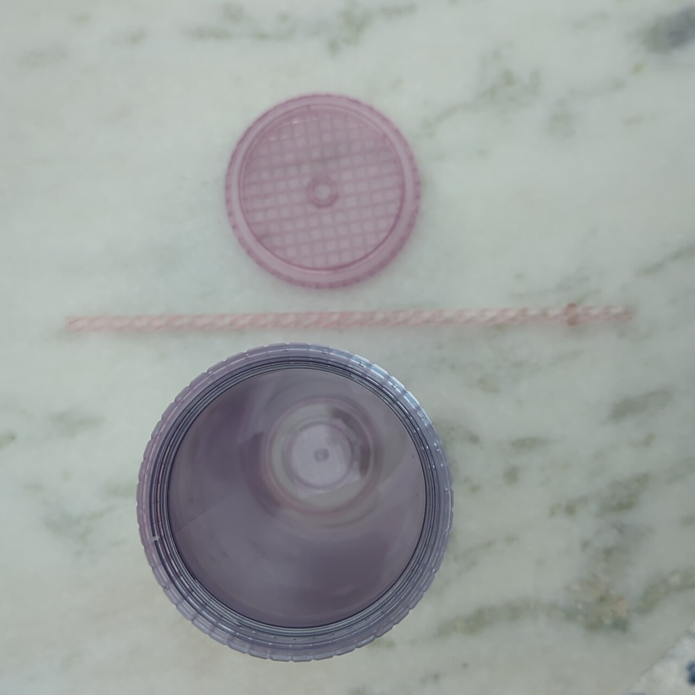 Starbucks 24oz Venti Pink Blue Ombré Grid Tumbler - Picture 3 of 5